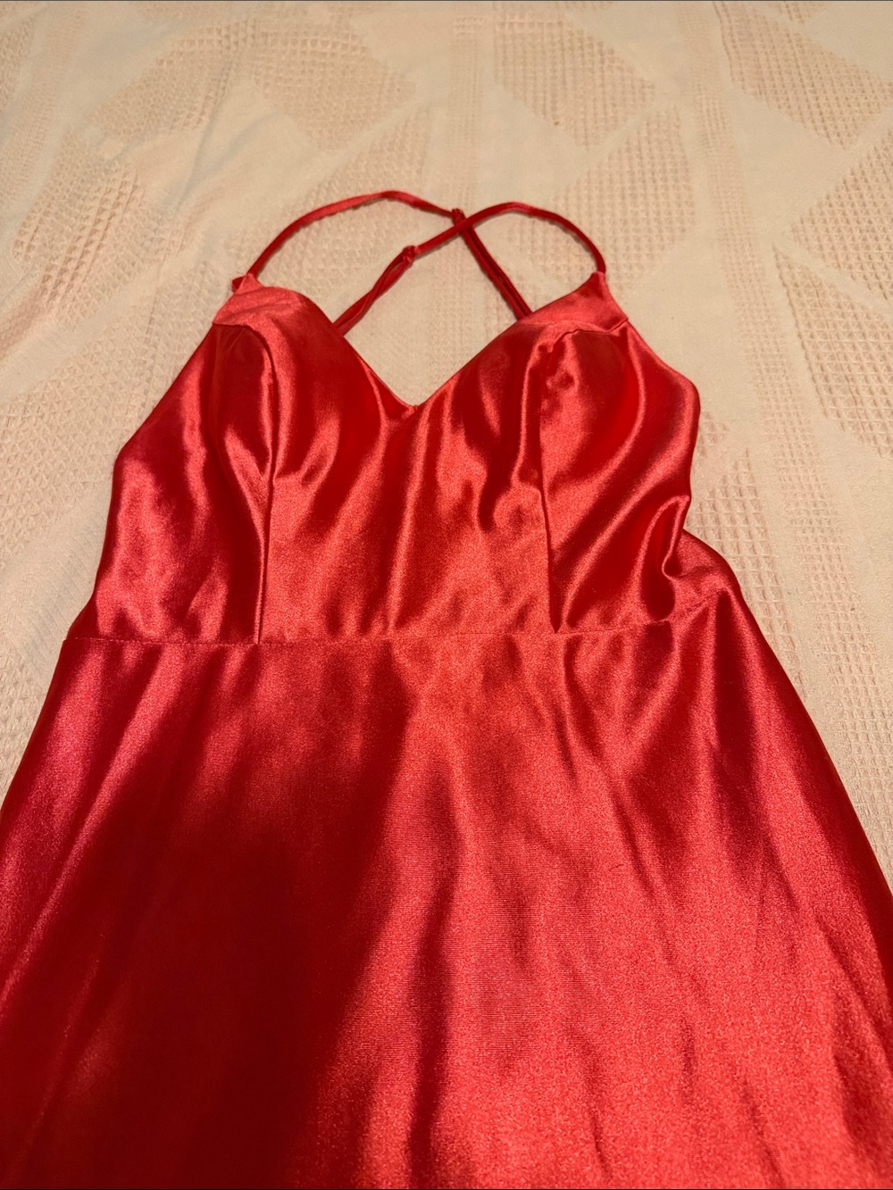 Elegant Red Satin Prom Dress n evening  too